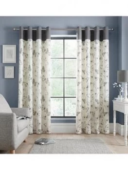 Catherine Lansfield Sibella Butterfly Eyelet Curtains