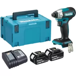 Makita DTD157 18v LXT Cordless Brushless Impact Driver 2 x 5ah Li-ion Charger Case