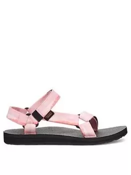 Teva Original Universal Tie-dye Flat Sandals, Pink, Size 3, Women