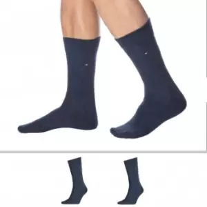 Tommy Hilfiger 2-Pack Classic Cotton Dress Socks - Blue Jeans 39/42