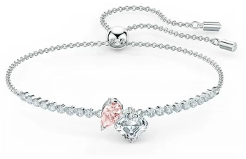 Swarovski Attract Soul Rhodium Plated Bracelet Pink Jewellery