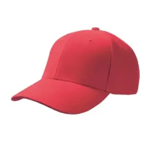 Atlantis Pilot Premium Brush Cotton 6 Panel Cap (One Size) (Red)