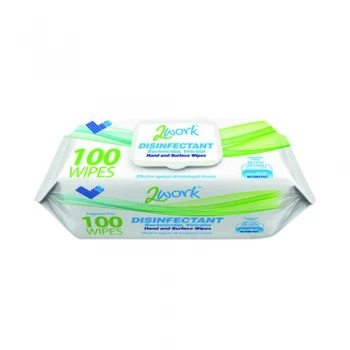 2Work Viricidal Hand And Surface Wipes Pack of 100 2W07385