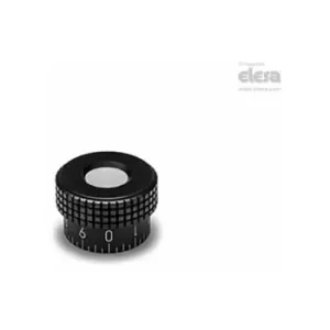 ELESA Knurled control knob-MBR.30 B-5+CGS-C9 Black