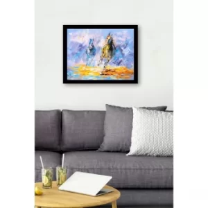 SC0977 Multicolor Decorative Framed MDF Painting