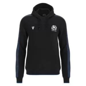 Macron Scotland Rugby Hoodie 2023 2024 Adults - Black