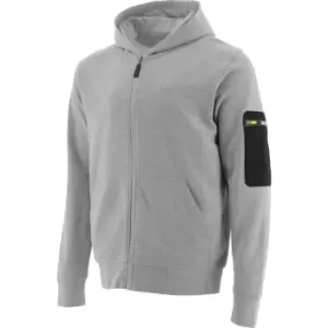 Caterpillar Mens Loopback Full Zip Hoodie Grey M