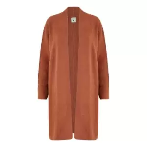 Yumi Rust Knitted Long Cardigan - Red