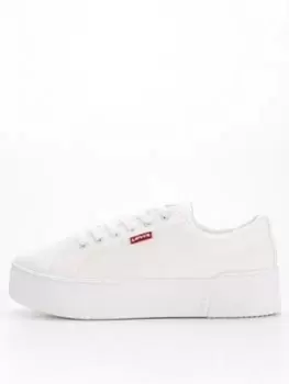 Levis Tijuana 2.0 Trainer - White, Beige, Size 4, Women