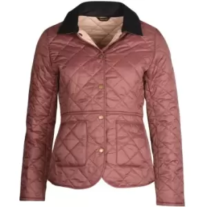 Barbour Womens Deveron Quilted Jacket Dewberry/Pale Pink 16