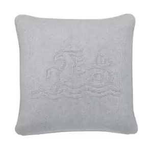 Bedeck of Belfast Signature Knit Cushion 45cm x 45cm, Silver