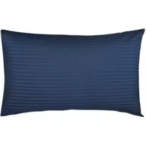 Belledorm 540 Thread Count Satin Stripe Housewife Pillowcases (Pair) (One Size) (Navy) - Navy