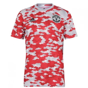 adidas Manchester United Pre Match Shirt 2021 2022 - Red