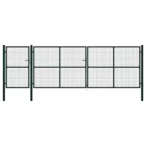 Vidaxl Garden Gate Steel 500X150 Cm Green