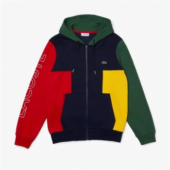 Lacoste Colour Block Zip Hoodie - Blue