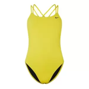 Nike Spider Back Swimsuit Womens - Yellow