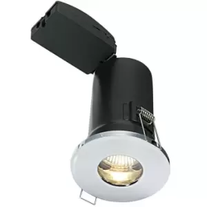 IP65 Bathroom FIRE RATED GU10 Lamp Ceiling Down Light Chrome PUSH FIT FAST FIX