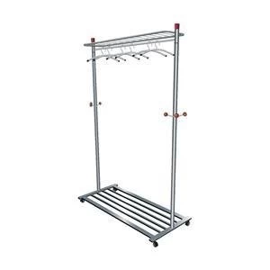 Original Coat and Garment Rack Mobile 4 Wheels Shelves Capacity 40 50 Hangers