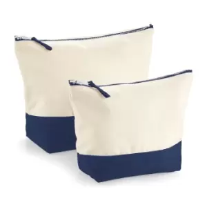 Westford Mill Dipped Base Canvas Accessory Bag (L) (Natural/Navy)