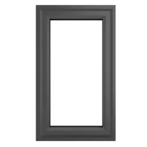 Crystal uPVC Window A Rated Right Hand Side Hung 610mm x 1115mm Clear Glazing - Grey