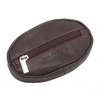 Zippo Brown Leather Coin Purse (10.5 x 6.5 x 2cm)