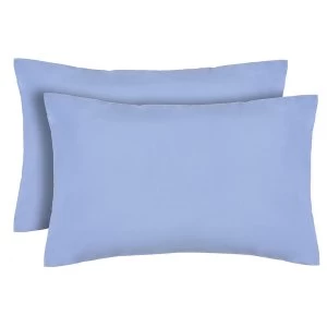 Catherine Lansfield Pair of Non-Iron Housewife Pillowcases - Cornflower