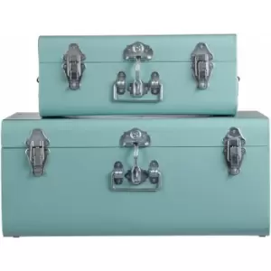 Premier Housewares - Green Storage Trunks - Set of 2