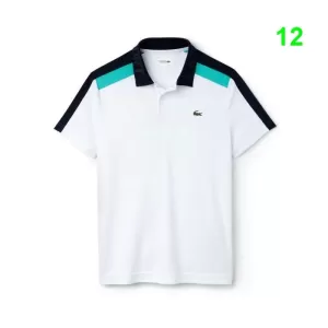 Mens Lacoste SPORT Jersey Golf Polo Size 5 - L White / Navy Blue