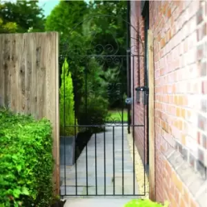 Chelsea Bow Top Steel Gate Black - 914 x 1830 mm