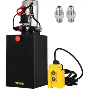 VEVOR 15L/ 15 Quart/ 3.75 Gal Double Acting Hydraulic Pump DC12V dump trailer hydraulic pump unit Double Acting Power-Up/Gravity-Down Hydraulic