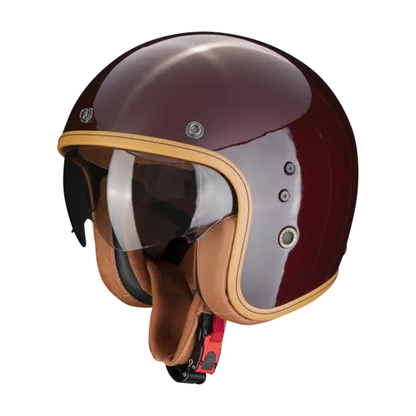 Scorpion Belfast Carbon Evo Solid Red Jet Helmet M