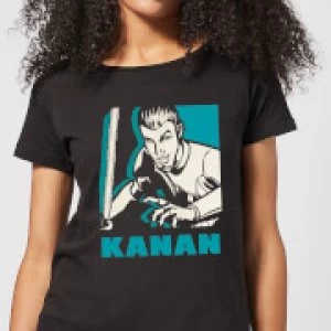 Star Wars Rebels Kanan Womens T-Shirt - Black - S