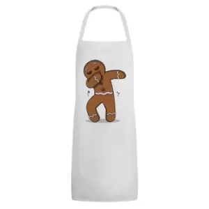 Grindstore Unisex Adult Gingerbread Man Dab Full Apron (One Size) (White/Brown)