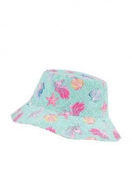 Monsoon Girls Unicorn Reversible Bucket Hat - Multi