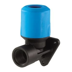 Jg Speedfit Push-Fit 90° Wallplate Pipe Elbow (Dia)20mm Black & Blue