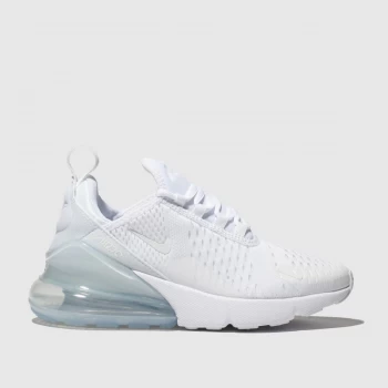 Nike White & Silver Air Max 270 Trainers Youth