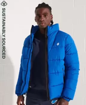 Superdry Mens Non Hooded Sports Puffer Jacket Blue / Royal - Size: L