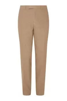 Mens Slim Fit Neutral Tweed Suit Trouser