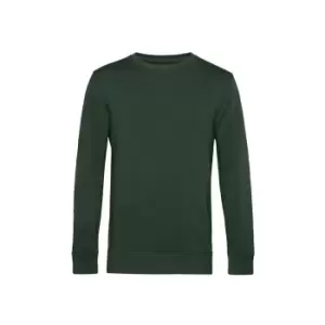 B&C Mens Organic Crew Neck Sweat (3XL) (Forest Green)