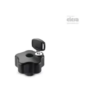 Elesa - vlsk Safety lobe knobs Technopolymer with lock Boss threaded hole without