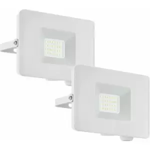 Loops - 2 pack IP65 Outdoor Wall Flood Light White Adjustable 20W LED Porch Lamp