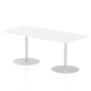 Italia Poseur Table Rectangle 1800/800 Top 725 High White