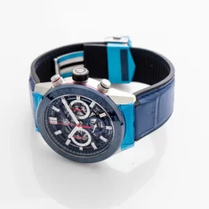 Carrera Calibre Heuer 02 Automatic Blue Skeleton Dial Mens Watch