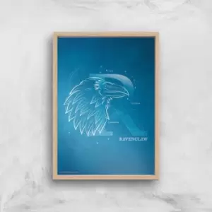 Harry Potter Ravenclaw Giclee Art Print - A3 - Wooden Frame