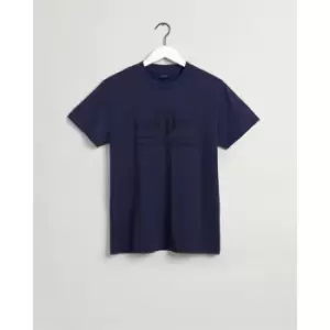 Gant Tonal Shield T Shirt - Blue