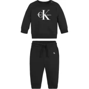 Calvin Klein Jeans Monogram Cn Sweatshirt Set - Black