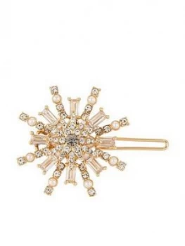 Accessorize Starburst Baguette Clip - Crystal