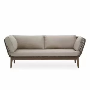 Interiors By Ph Opus 3 Seater Sofa Bronze/Charcoal/Wooden Legs