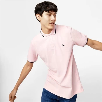 Jack Wills Tipped Polo - Pale Pink