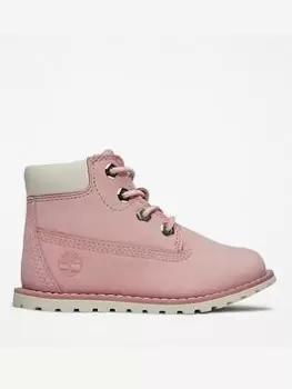 Timberland Pokey Pine 6" Boot With Boot, Pink, Size 7 Younger